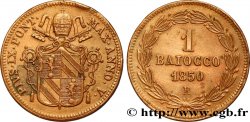 VATICAN AND PAPAL STATES 1 Baiocco Pie IX an V 1850 Rome