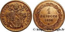 VATICAN ET ÉTATS PONTIFICAUX 1 Baiocco Pie IX an V 1850 Rome