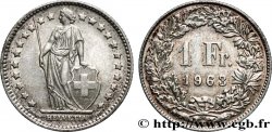 SUISSE 1 Franc Helvetia 1963 Berne TTB