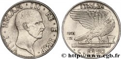 ITALY 50 Centesimi Victor Emmanuel III an XIX 1941 Rome - R
