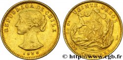 CHILE
20 Pesos or (2 Condores) Buste de la République / armes 1926 Santiago - S°