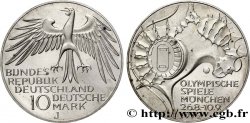 DEUTSCHLAND 10 Mark BE (Proof) J.O de Munich 1972, vue aérienne du stade olympique 1972 Hambourg