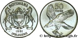 BOTSWANA (REPUBLIC OF) 50 Thebe Aigle pêcheur Africain 1991