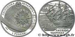 BELARUS 1 Rouble BE (proof) Amerigo Vespucci : boussole et carte maritime / vue du voilier 2010 Varsovie