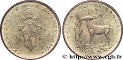 VATICANO Y ESTADOS PONTIFICIOS 20 Lire armes au nom de Paul VI an XIV / cerf buvant à une source, symbole du Christ 1976 Rome