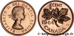 CANADA 1 Cent Elisabeth II / feuilles d’érable 1964