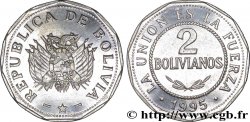 BOLIVIA 2 Bolivianos emblème 1995