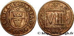 ALLEMAGNE - COESFELD VIII Pfennig emblème 1713