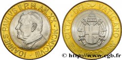 VATICANO E STATO PONTIFICIO 1000 Lire Jean Paul II armes an XX / armes pontificales 1998