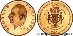 GABON Essai de 5.000 Francs , visite du président Georges Pompidou 1971