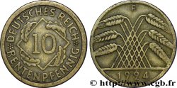 GERMANY 10 Rentenpfennig gerbe de blé 1924 Stuttgart - F VF