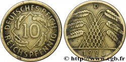 ALLEMAGNE 10 Reichspfennig gerbe de blé 1925 Munich - D TB+