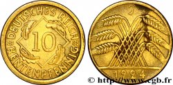 DEUTSCHLAND 10 Rentenpfennig gerbe de blé 1924 Hambourg - J