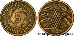 GERMANY 5 Reichspfennig gerbe de blé 1926 Berlin