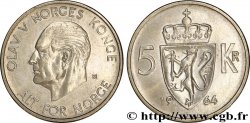 NORWEGEN 5 Kroner roi Olaf V / armes 1964