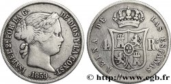 SPAGNA 4 Reales Isabelle II 1859 Madrid