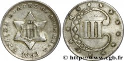 STATI UNITI D AMERICA 3 Cents écu dans étoile 1853 Philadelphie