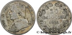 VATICAN AND PAPAL STATES 20 Baiocchi Pie IX an XVIII 1864 Rome