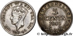 NEWFOUNDLAND 5 Cents Georges VI 1941