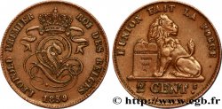 BELGIUM 2 Centimes lion monogramme de Léopold Ier 1859