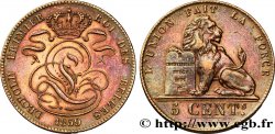 BELGIQUE 5 Centimes monograme de Léopold 1859