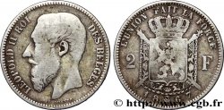 BELGIQUE 2 Francs Léopold II légende française 1867  TB