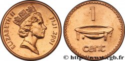 FIGI 1 Cent Elisabeth II / plat Tanoa Kava 2001 Royal Canadian Mint, Ottawa