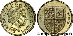 REGNO UNITO 1 Pound (Livre) Elisabeth II variété tranche B 2008 