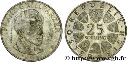 AUSTRIA 25 Schilling emblème / le dramaturge Franz Grillparzer 1964