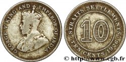 MALAISIE - ÉTABLISSEMENTS DES DÉTROITS 10 Cents Straits Settlements Georges V 1926  TB