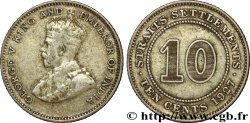 MALAISIE - ÉTABLISSEMENTS DES DÉTROITS 10 Cents Straits Settlements Georges V 1927