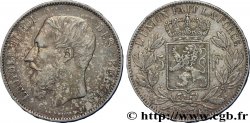 BELGIQUE 5 Francs Léopold II 1874  TTB+
