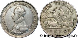 ALLEMAGNE - PRUSSE 1 Thaler Frédéric-Guillaume III roi de Prusse / aigle 1818 Berlin TB+