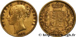 VEREINIGTEN KÖNIGREICH 1 Souverain Victoria buste jeune / blason variété avec numéro de coin, coin n°66 1872 Londres
