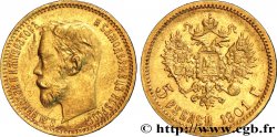 RUSSLAND 5 Roubles or Nicolas II / aigle bicéphale 1901 Saint-Petersbourg