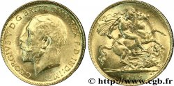 ROYAUME-UNI 1/2 Souverain Georges V / St Georges terrassant le dragon 1913 Londres