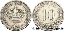 GREECE 10 Lepta couronne 1894 Paris - A