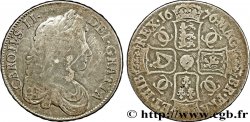 ROYAUME-UNI 1 Crown Charles II / armes tranche type V. OCTAVO 1676