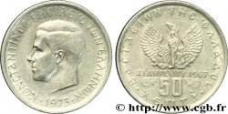GRIECHENLAND 50 Lepta Contantin II / soldat et Phénix 1973