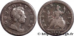REGNO UNITO 1/2 Penny Georges Ier tête laurée / Britannia 1718