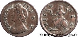 UNITED KINGDOM 1 Farthing Georges II / Britannia 1735