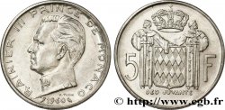 MONACO 5 Francs Prince Rainier III / écu 1960 Paris TTB+