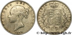 VEREINIGTEN KÖNIGREICH 1/2 Crown Victoria tête jeune / armes couronnées 1850
