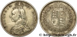 ROYAUME-UNI 1/2 Crown Victoria buste du jubilé 1887 Londres