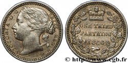 REGNO UNITO 1/3 Farthing Victoria 1866