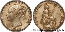 ROYAUME-UNI 1 Farthing Victoria “tête jeune” 1843