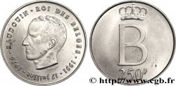 BELGIUM 250 Francs jubilé d’argent du roi Baudouin légende française 1976 Bruxelles