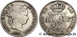 ESPAGNE 4 Reales Isabelle II 1858 Madrid