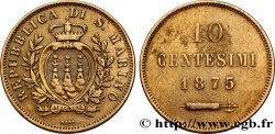 SAINT-MARIN 10 Centesimi écu aux trois tours 1875 Milan