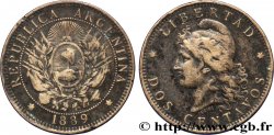 ARGENTINA 2 Centavos emblème / “Liberté” 1889